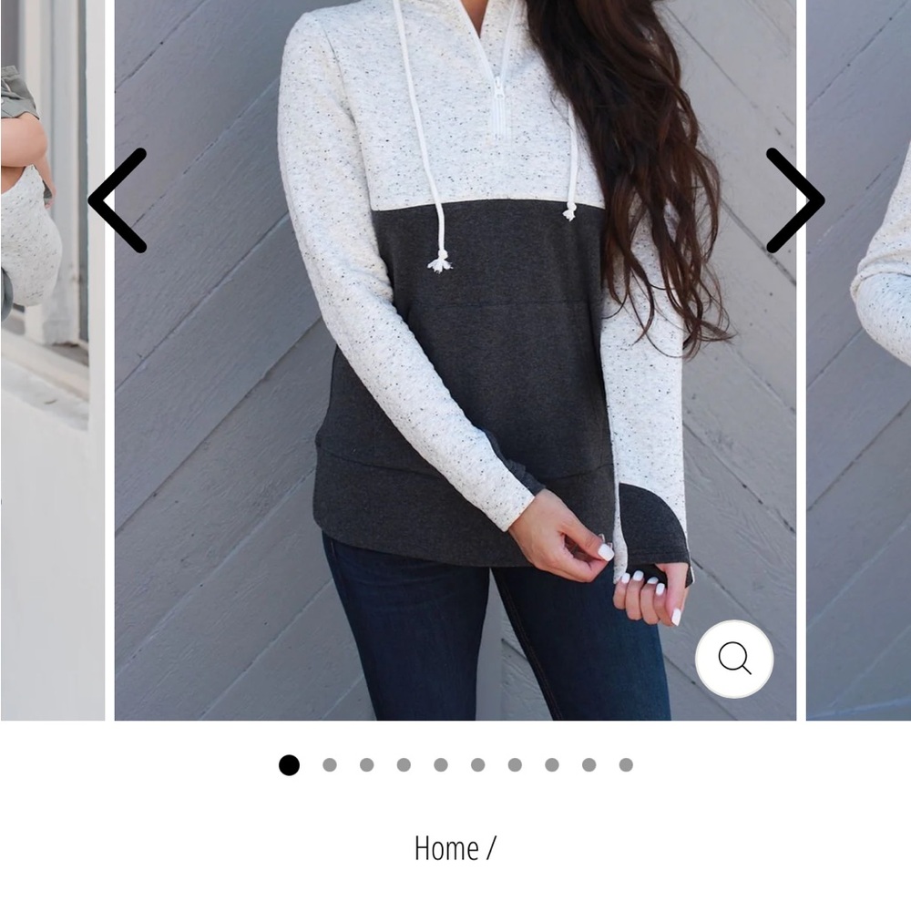 Nursing Queen Speckled White and Dark Gray Hoodie